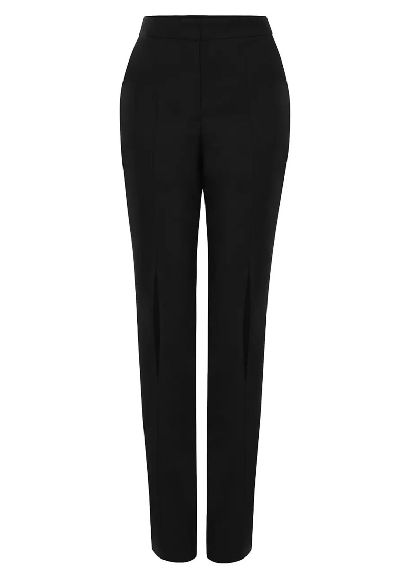 Alexander McQueen Pleated High-Waisted Cigarette Trousers