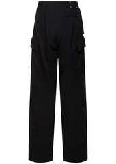 Alexander McQueen Pleated Technical & Cotton Cargo Pants