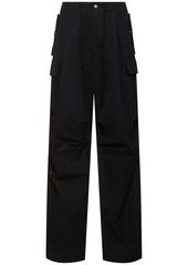 Alexander McQueen Pleated Technical & Cotton Cargo Pants