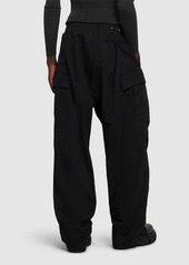 Alexander McQueen Pleated Technical & Cotton Cargo Pants