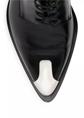 Alexander McQueen Pointed Toe Leather Loafers