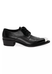 Alexander McQueen Pointed Toe Leather Loafers
