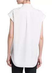 Alexander McQueen Poplin Cap-Sleeve Shirt