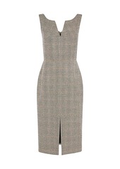 Alexander McQueen Prince Of Wales Check Wool-Blend Pencil Dress