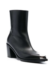 Alexander McQueen Punk 75mm metal toe-cap boots