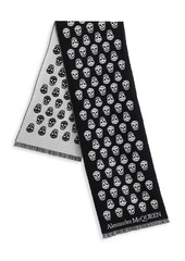 Alexander McQueen Reversible Skull Wool Scarf