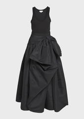 Alexander McQueen Ruched Full Skirt Gown with Bow Detail