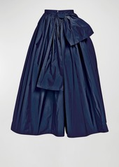 Alexander McQueen Ruched Midi Skirt with Bow Detail