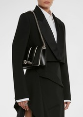 Alexander McQueen Satin-Lapel Crop Blazer Jacket