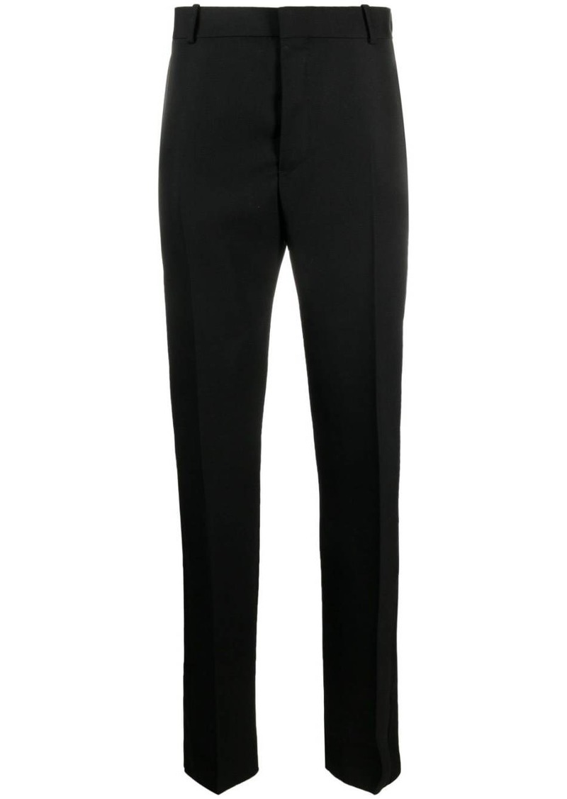 Alexander McQueen satin-trimmed tailored trousers