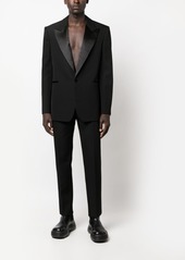 Alexander McQueen satin-trimmed tailored trousers