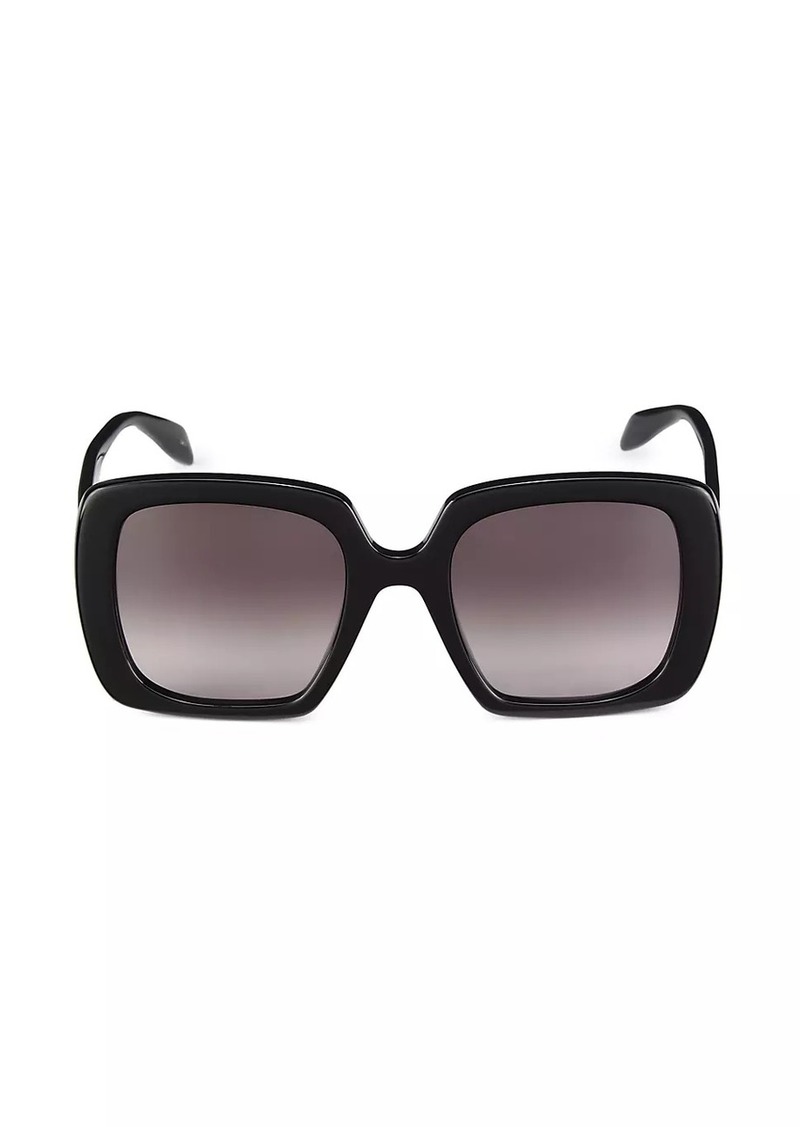 Alexander McQueen Seal Logo 54MM Square Acetate Sunglasses