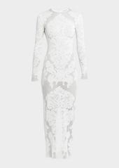 Alexander McQueen Sheer Damask Print Dress