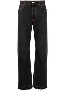 Alexander McQueen side stripe straight-leg jeans