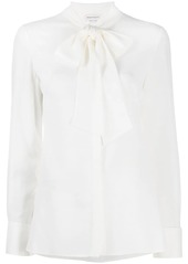Alexander McQueen silk pussy-bow long-sleeve shirt