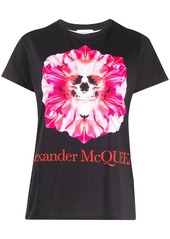 Alexander McQueen skull and flower print T-shirt