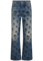 Alexander McQueen Skull Baggy Cotton Jeans