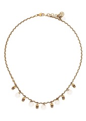Alexander McQueen skull-detail pearl-embellished necklace