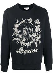Alexander McQueen Skull embroidery sweatshirt