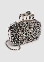 Alexander McQueen Skull Four Ring Embellished Clutch