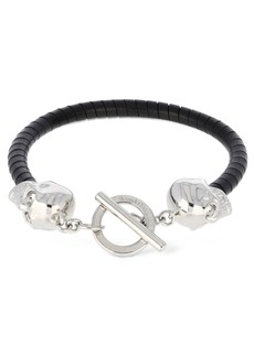 Alexander McQueen Skull Leather Bracelet