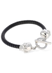 Alexander McQueen Skull Leather Bracelet