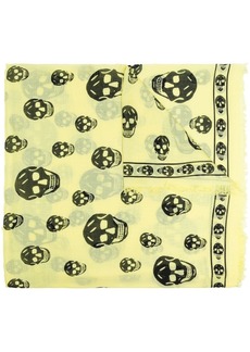 Alexander McQueen Skull logo embroidered scarf