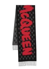 Alexander McQueen skull-pattern logo scarf