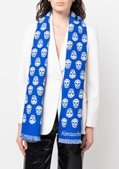 Alexander McQueen skull-print knitted scarf