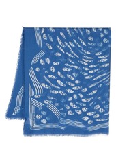 Alexander McQueen skull-print modal scarf