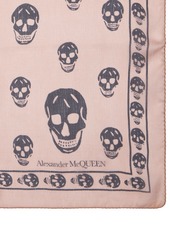Alexander McQueen Skull Print Silk Chiffon Scarf