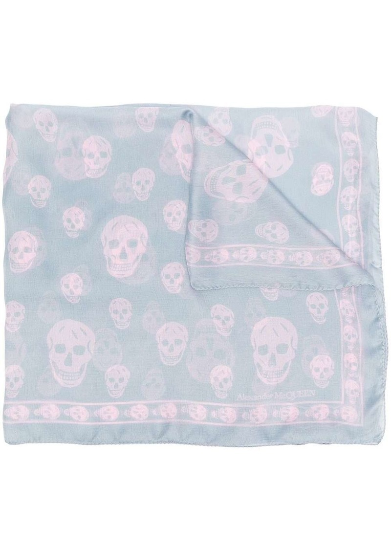 Alexander McQueen Skull-print silk scarf