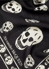 Alexander McQueen Skull-Print Wool Scarf