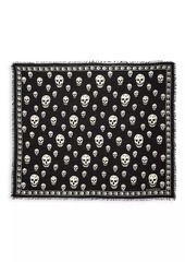 Alexander McQueen Skull-Print Wool Scarf