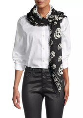 Alexander McQueen Skull-Print Wool Scarf