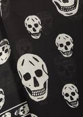 Alexander McQueen Skull-print wool scarf