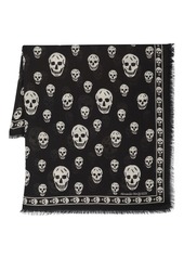 Alexander McQueen Skull-print wool scarf