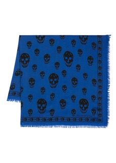 Alexander McQueen skull-print wool scarf
