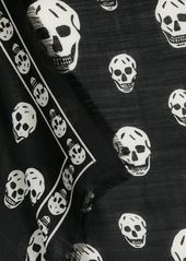 Alexander McQueen skull-print wool scarf