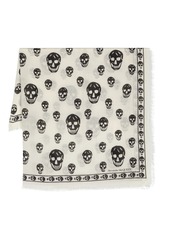 Alexander McQueen skull-print wool scarf