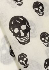 Alexander McQueen skull-print wool scarf