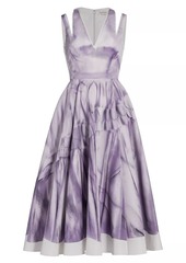 Alexander McQueen Sleeveless Dyed Midi-Dress