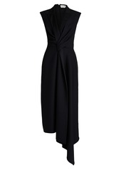 Alexander McQueen Sleeveless Tailored Wool-Blend Cocktail Dress