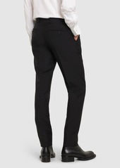 Alexander McQueen Slim Fit Wool Blend Tailored Pants