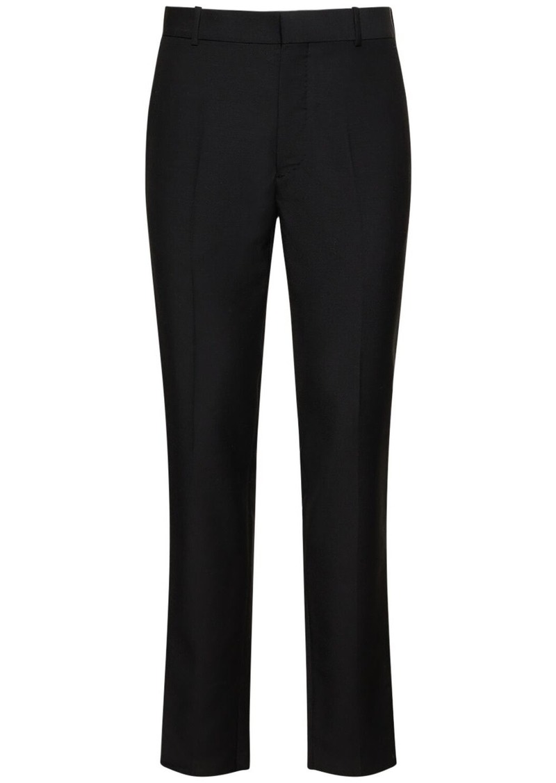 Alexander McQueen Slim Fit Wool Blend Tailored Pants