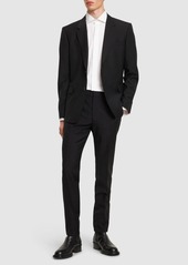 Alexander McQueen Slim Fit Wool Blend Tailored Pants