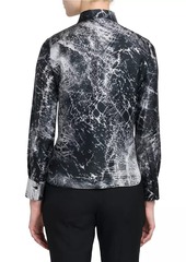 Alexander McQueen Smashed Screen Silk Shirt