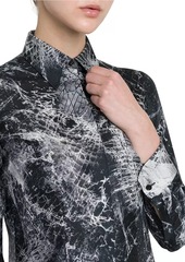 Alexander McQueen Smashed Screen Silk Shirt