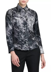 Alexander McQueen Smashed Screen Silk Shirt