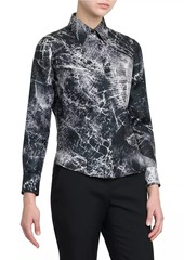 Alexander McQueen Smashed Screen Silk Shirt